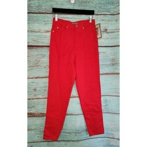 NWT Vintage Memphis Red High Waisted Mom Jeans Size 9